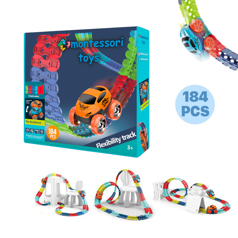 Montessori Track™ - Ultra-Flexible Machine Track + 1 Extra Car FREE