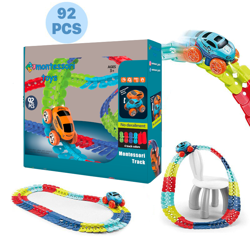 Montessori Track™ - Ultra-Flexible Machine Track + 1 Extra Car FREE